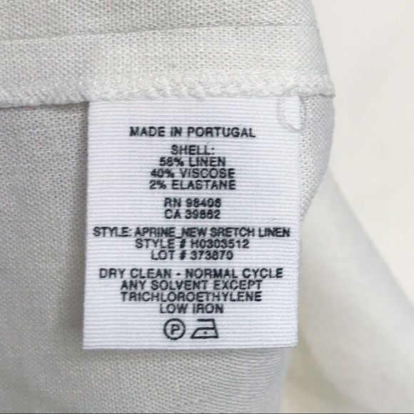 Theory Aprine Stretch Linen Off The Shoulder Top S - Picture 7 of 8